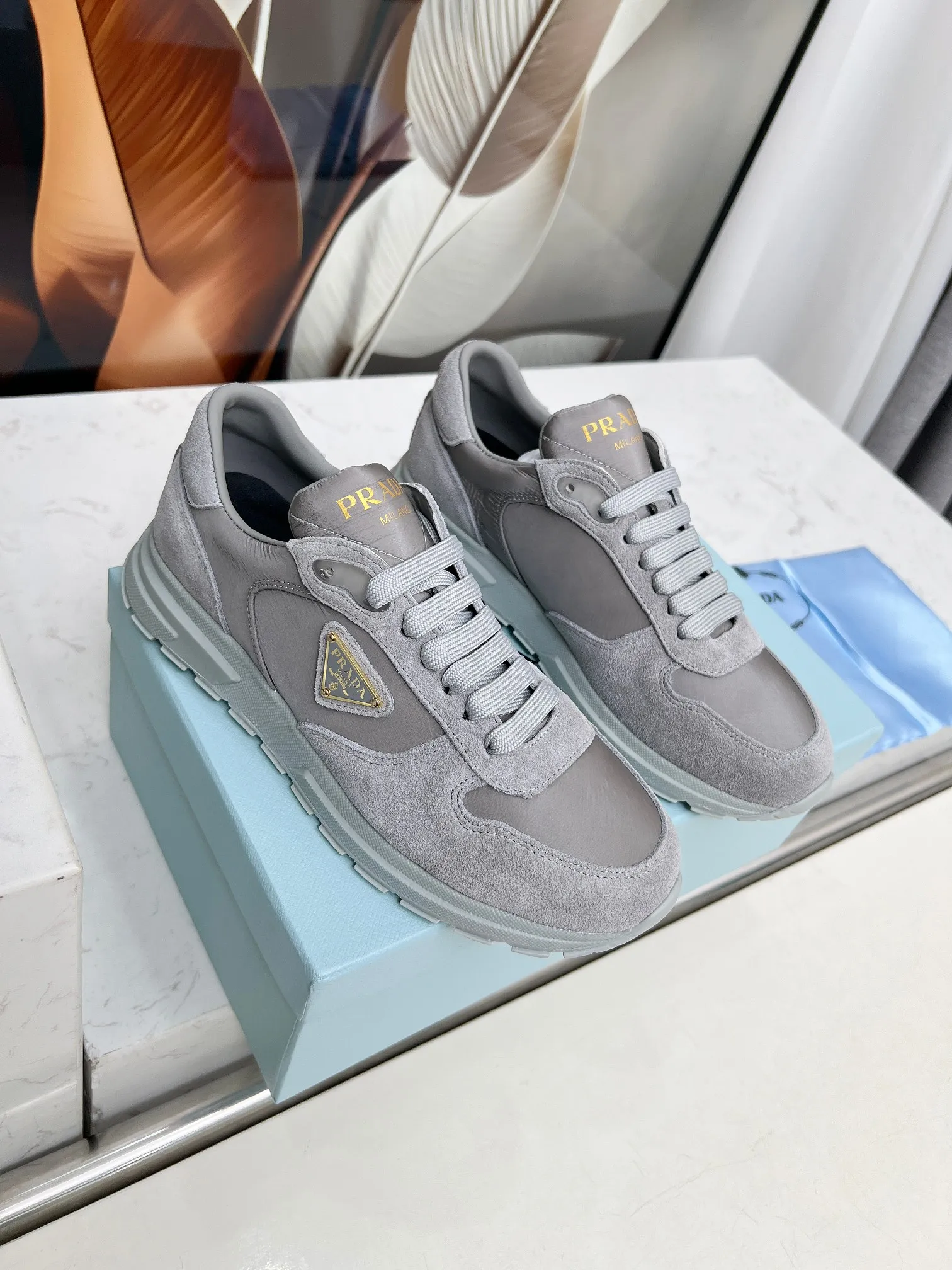 👟👟Ex-factory price 540👟👟 Prada "PRADA.." 2025 explosive model has been shipped. , original 1:1 development, four colors available 35--41 "Code 34 and 41 can be customized and cannot be returned or exchanged"